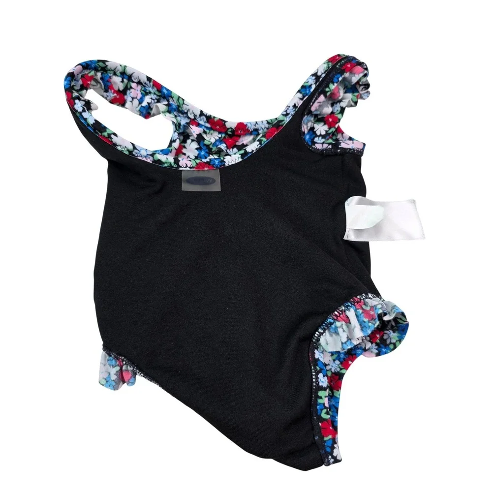 Old Navy Baby Girl Multi Ditsy Floral One Piece Swimsuit 0-3M‎ Ruffle 451461 S1